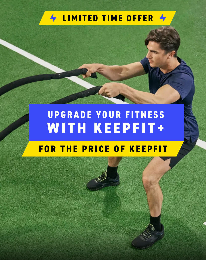 Limited time offer! Join us with a KeepFit+ prepaid dues membership for the price of KeepFit prepaid dues membership.